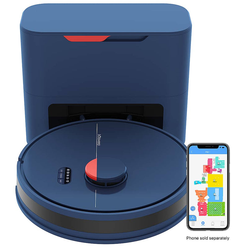 bObsweep - Dustin Self-Emptying Robot Vacuum and Mop with 100-day Dock and Patented Navigation Wi-Fi Connected in Night - Night