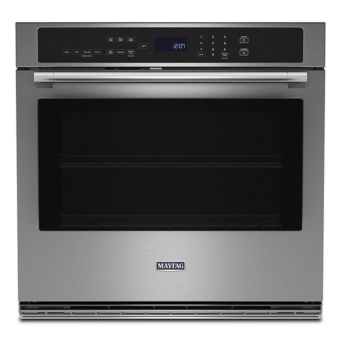 Maytag - 30" Built-In Single Electric Convection Wall Oven with Air Fry - Stainless Steel