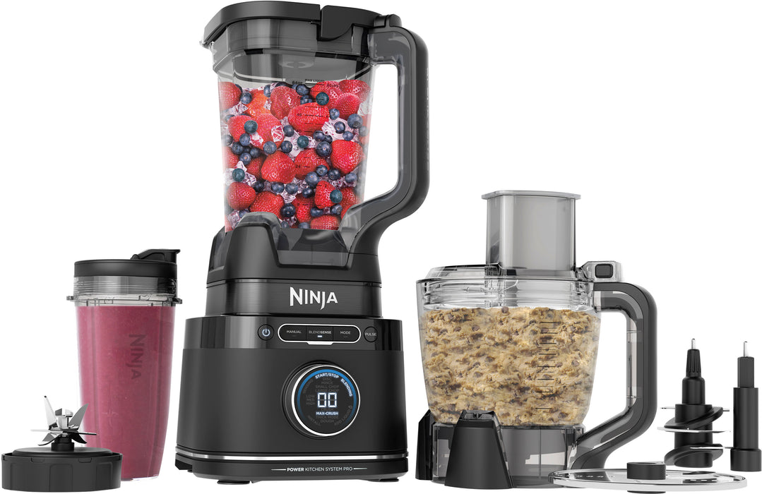 Ninja - Detect Kitchen System Power Blender + Processor Pro with BlendSense Technology - Black