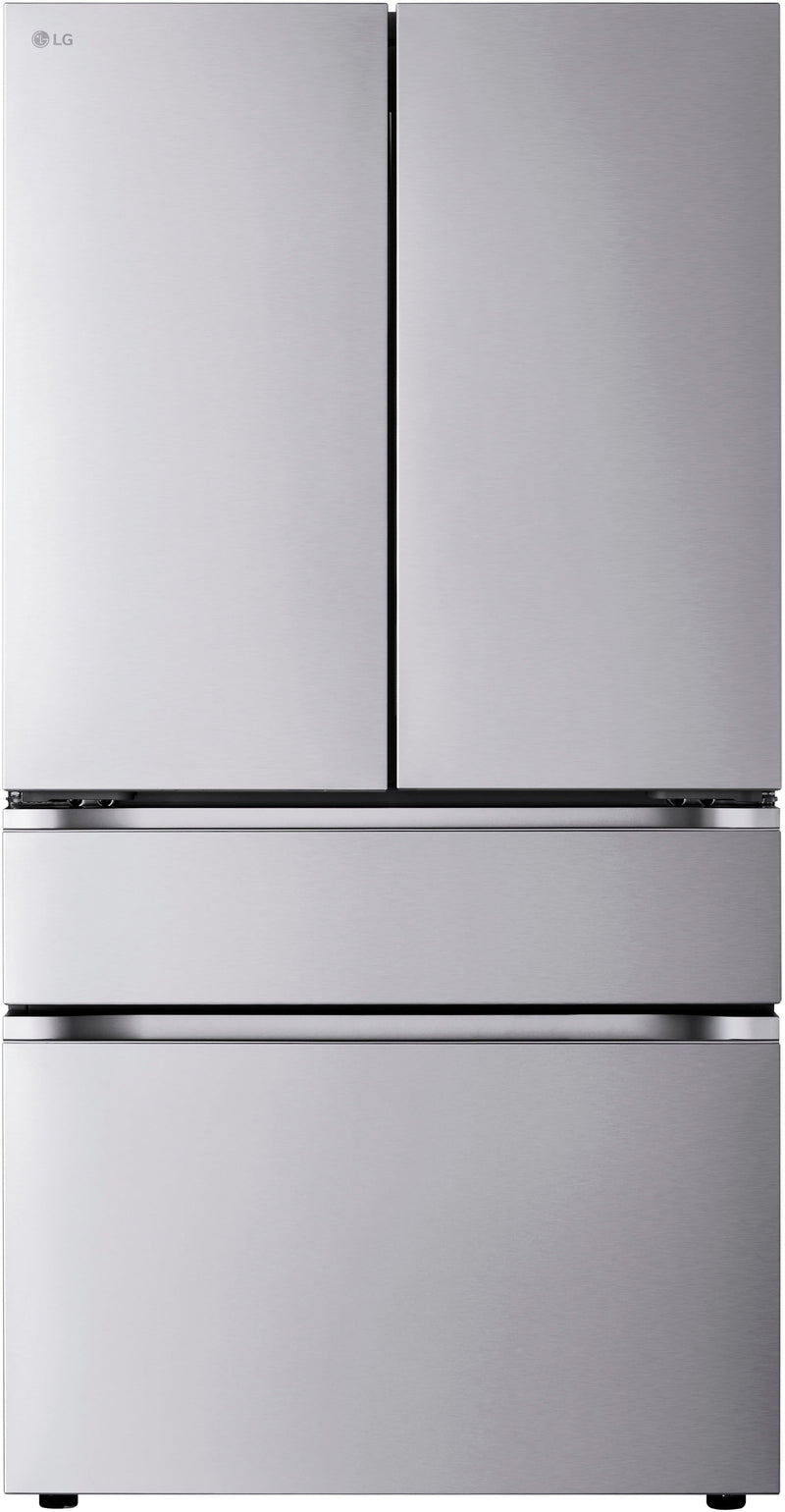 LG - 36-in Standard-Depth MAX 29.6 Cu. Ft. 4-Door French Door Smart Refrigerator with Full-Convert Drawer - Stainless Steel