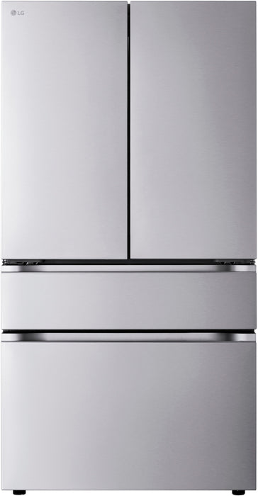 LG - 29.6 Cu. Ft. 4-Door French Door Smart Refrigerator with Full-Convert Drawer - Stainless Steel