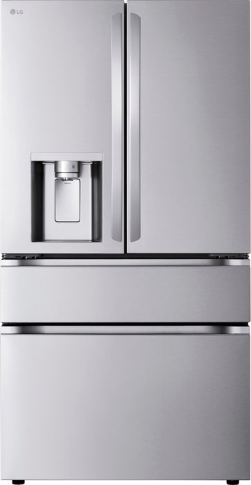 LG - 28.6 Cu. Ft. 4-Door French Door Smart Refrigerator with Full-Convert Drawer - Stainless Steel