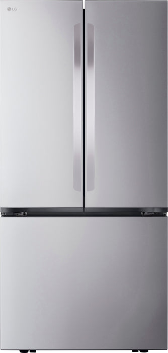 LG - 21 Cu. Ft. French Door Counter-Depth Smart Refrigerator with Ice - Stainless Steel