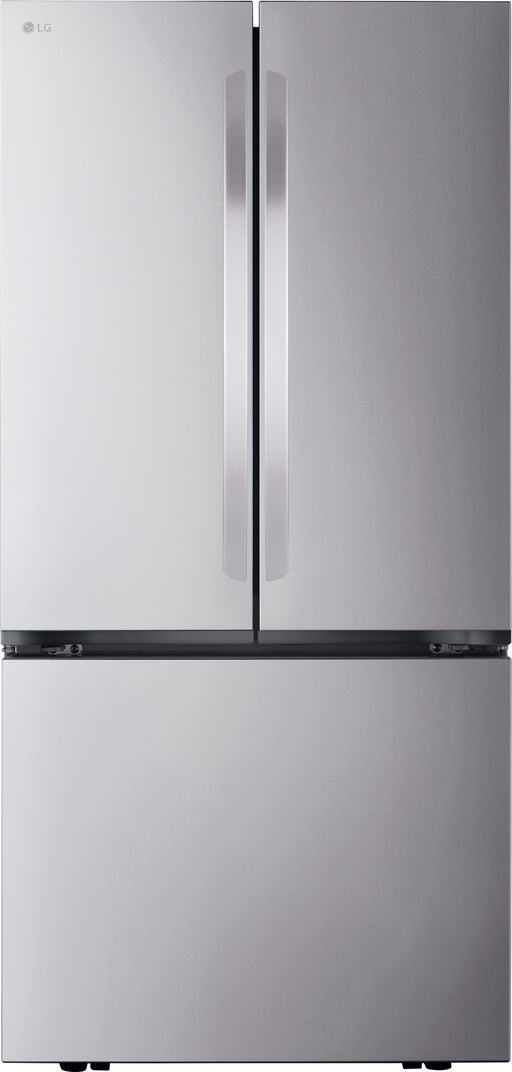 LG - 33-in Wide Counter-Depth MAX 20.8 Cu. Ft. French Door Smart Refrigerator with Ice - Stainless Steel