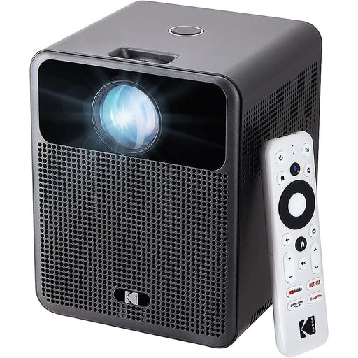 Kodak - FLIK HD10 Smart Projector 1080p Bluetooth  Wifi Projector with Android TV  Built-In 5W Speakers - Black