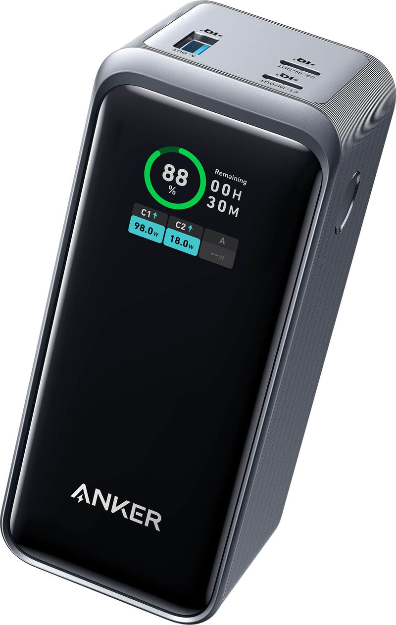 Anker - Power Bank (20000mAh 200W 3-Port) - Black