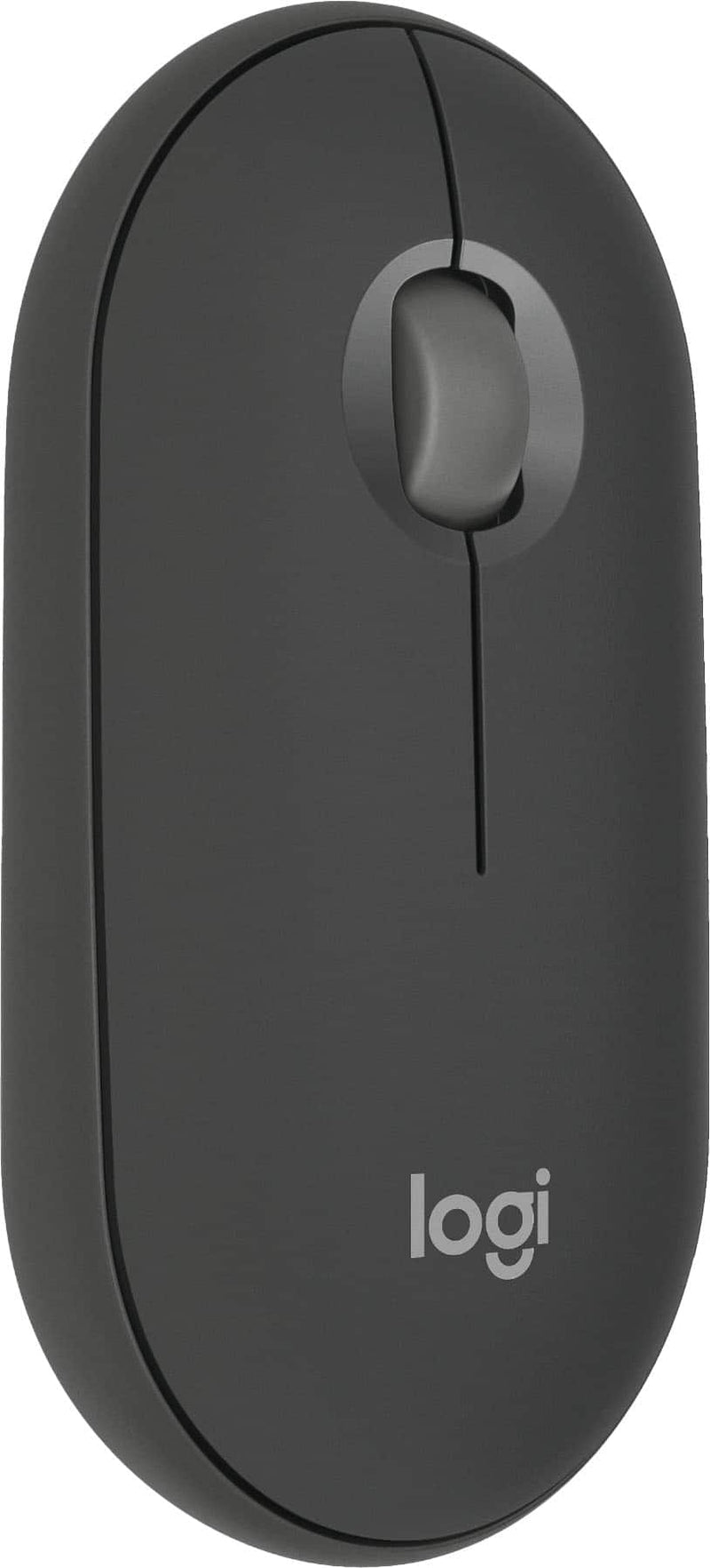 Logitech - Pebble Mouse 2 M350s Slim Lightweight Wireless Bluetooth Optical Silent Ambidextrous Mouse with Customizable Buttons - Wireless - Graphite