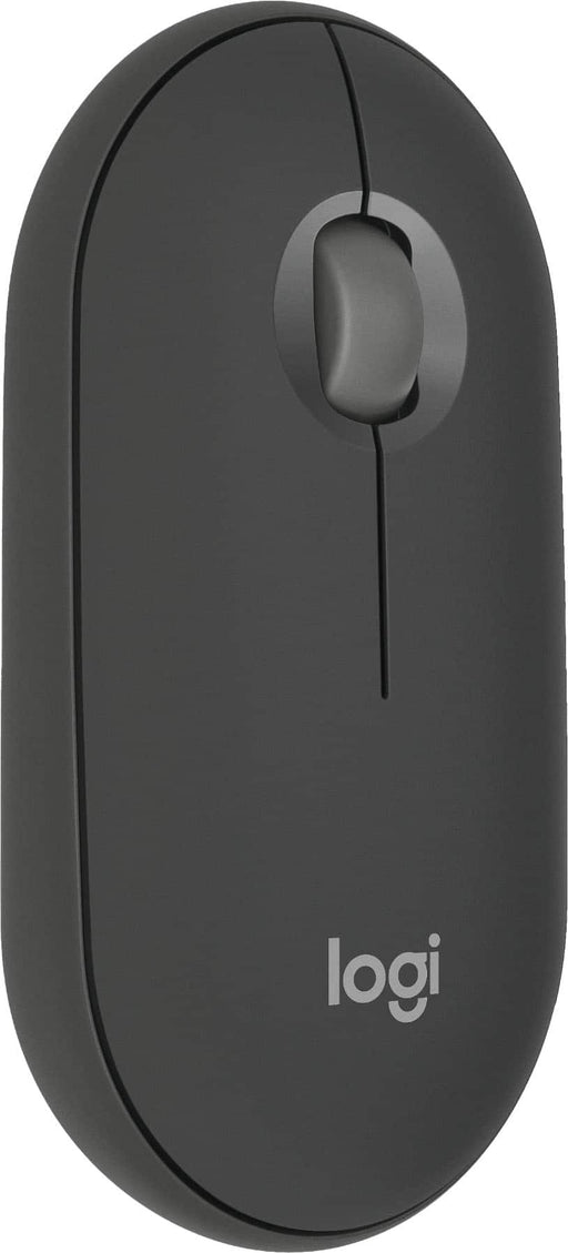 Logitech - Pebble Mouse 2 M350s Slim Lightweight Wireless Bluetooth Optical Silent Ambidextrous Mouse with Customizable Buttons - Wireless - Graphite