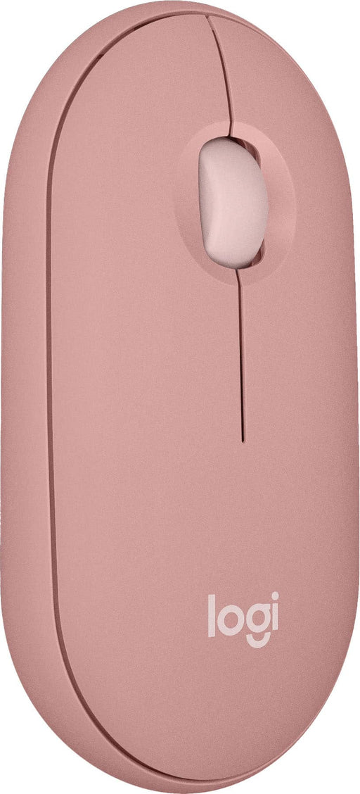 Logitech - Pebble Mouse 2 M350s Slim Lightweight Wireless Bluetooth Optical Silent Ambidextrous Mouse with Customizable Buttons - Wireless - Rose