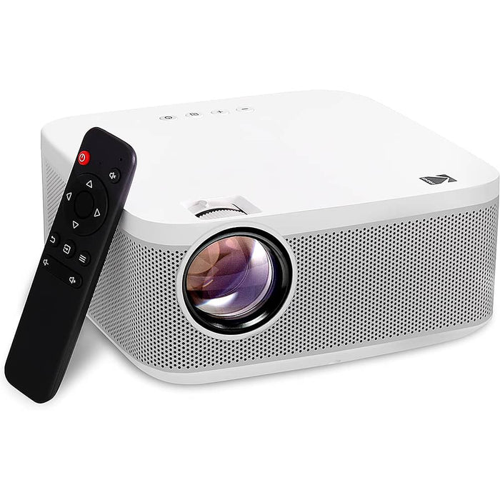 Kodak - FLIK X10 Full HD Home Projector 1080p Portable Projector  Home Theater System with Remote Control - White