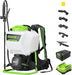 Greenworks - 80V 4 Gallon Backpack Sprayer with 2Ah Battery  Charger - Green