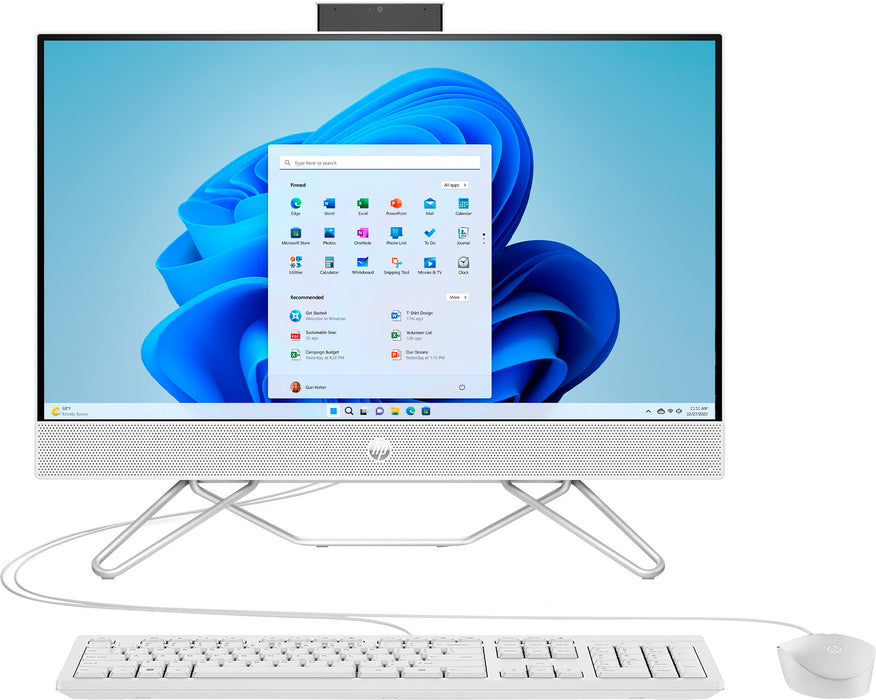 HP - 23.8" Full HD Touch-Screen All-in-One - Intel Core i3 - 8GB Memory - 512GB SSD - Starry White