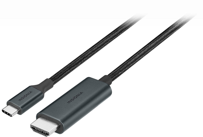 Insignia - 6’ 8K Ultra HD USB-C to HDMI 2.1 Braided Cable - Black