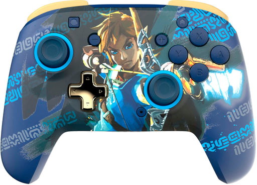 PDP - REMATCH GLOW Wireless Controller Link Hero For Nintendo Switch Nintendo Switch - OLED Model - Blue