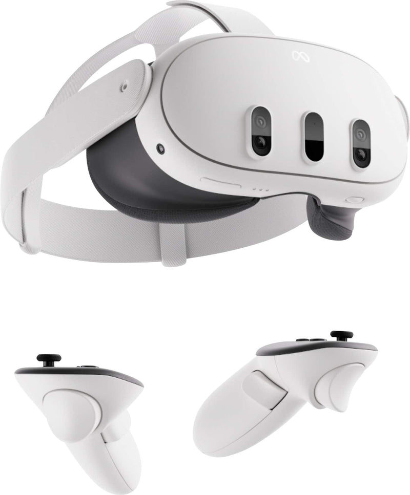 Meta - Quest 3 512GB  Virtual Reality Headset Without Wires — Thirty Percent Sharper Resolution — 2X Graphical Processing - White