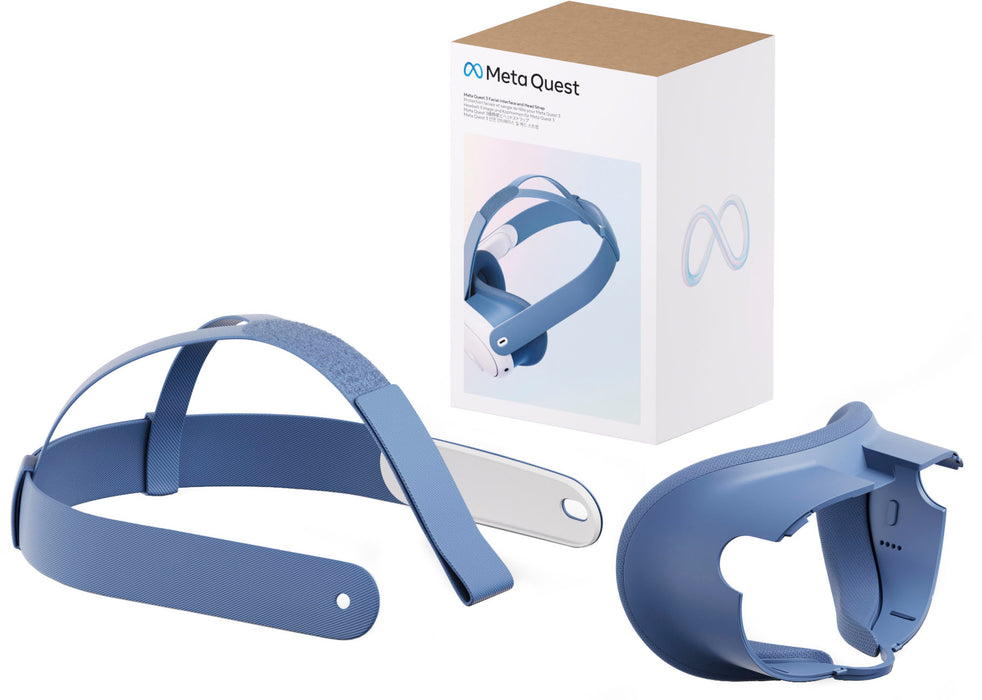 Meta - Quest 3 Facial Interface  Head Strap - Elemental Blue