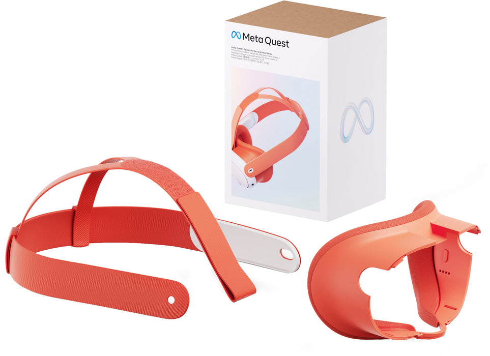 Meta - Quest 3 Facial Interface  Head Strap - Blood Orange