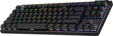 Logitech G PRO X TKL LIGHTSPEED Wireless Gaming Keyboard Tactile Switches (GX Brown) Black - keyboard - QWERTY - US - black