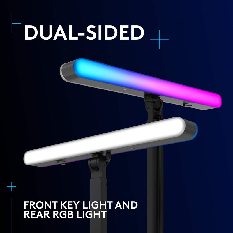 Logitech - Litra Beam LX Premium Dual-Sided RGB LED Streaming Light With TrueSoft for Streaming and Broadcasting - Black