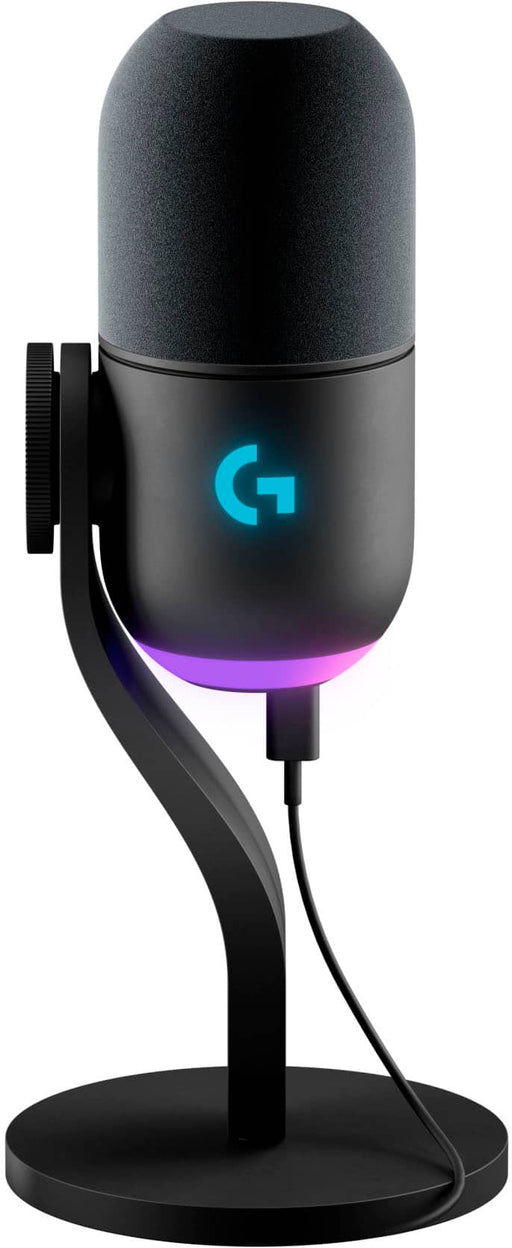 Logitech - Yeti GX Wired Supercardioid Dynamic Gaming Microphone with LIGHTSYNC RGB Lights - Black