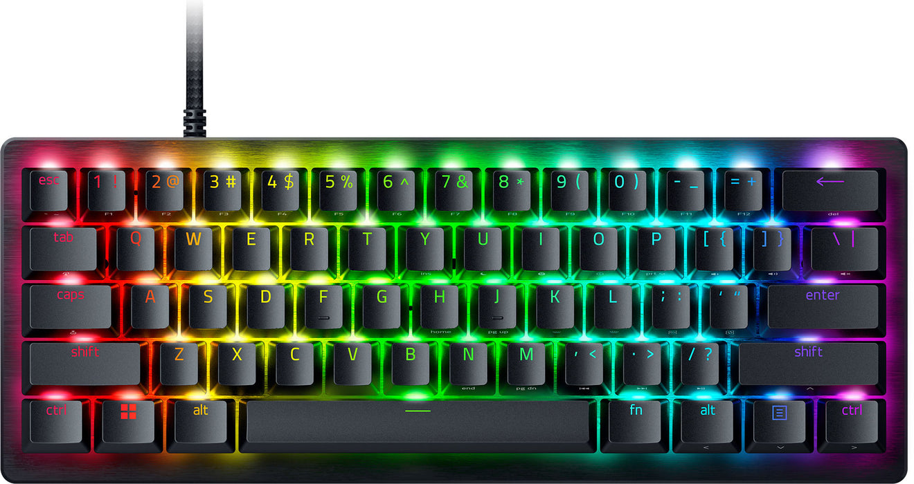 Razer - Huntsman V3 Pro Mini 60 Wired Analog Optical Esports Keyboard with Snap Tap Mode Rapid Trigger and Adjustable Actuation - Black