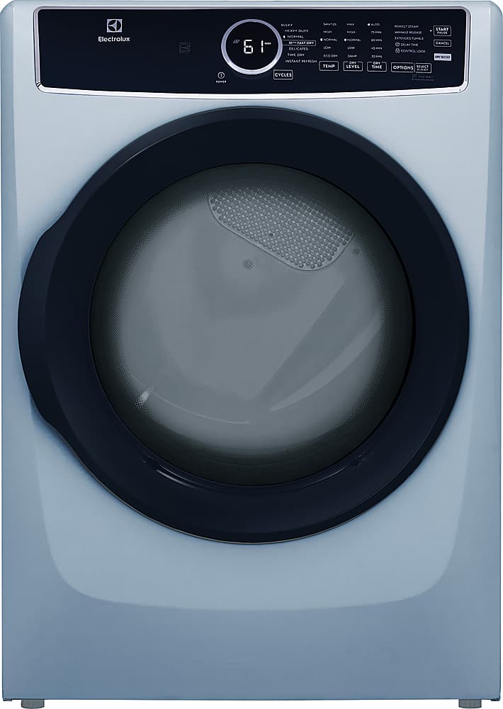 Electrolux - 8.0 Cu. Ft. Electric Dryer with Steam and Instant Refresh - Glacier Blue