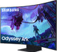 Samsung - Odyssey Ark 2nd Gen. 55" Curved 4K UHD Quantum Mini-LED FreeSync Prem Pro 1ms GTG Gaming Screen - Black