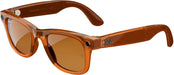 Ray-Ban Meta - Wayfarer Smart Glasses with Meta AI Audio Photo Video Compatibility - Polarized Brown Lenses - Shiny Caramel