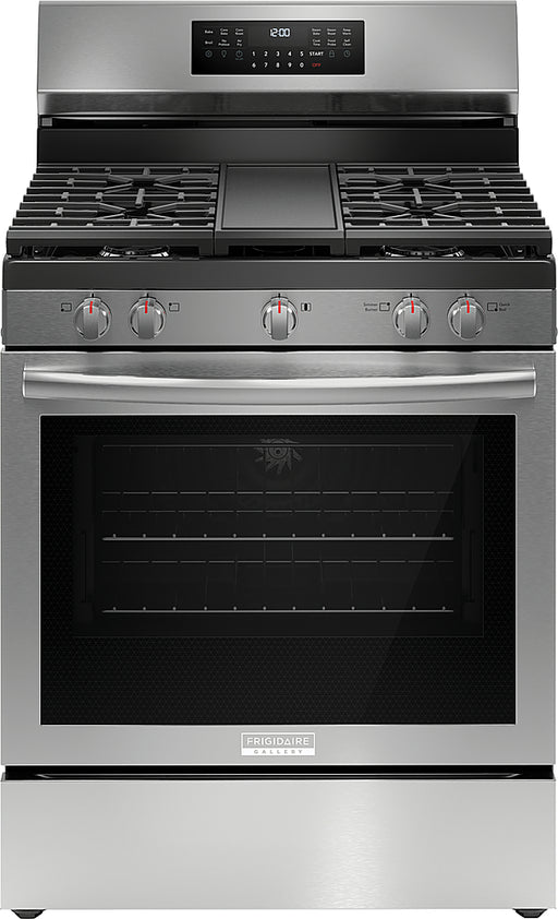 Frigidaire - Gallery 5.1 Cu. Ft. Freestanding Gas Total Convection Range with Self Cleaning - Stainless Steel