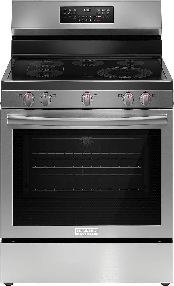 Frigidaire - Gallery 5.3 Cu. Ft. Freestanding Electric Total Convection Range with No Preheat and Air Fry - Stainless Steel