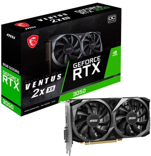 MSI - NVIDIA RTX 3050 VENTUS 2X XS 8G OC - 8GB GDDR6 - PCI Express 4.0 - Graphics Card - Black