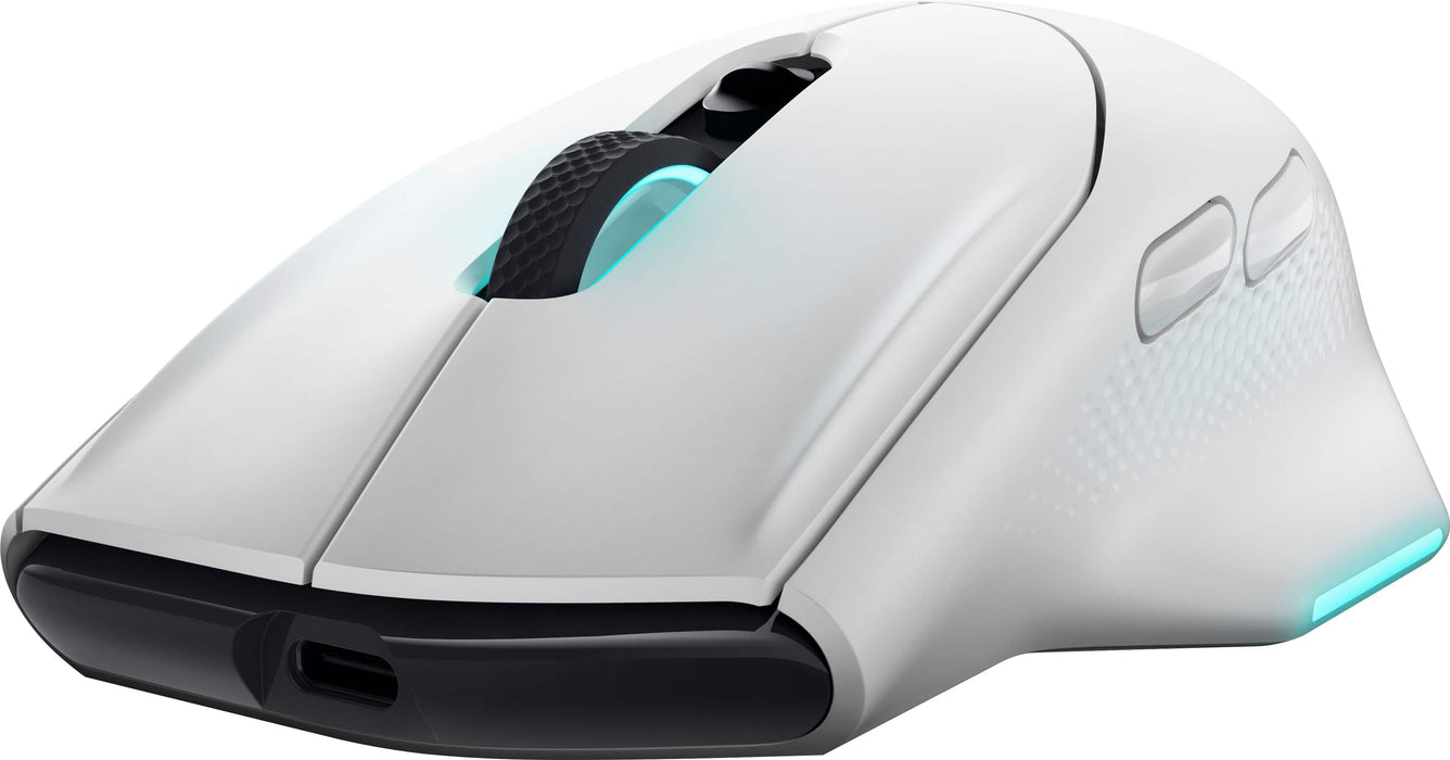 Alienware - AW620M Wireless Optical Gaming Mouse - Lunar Light