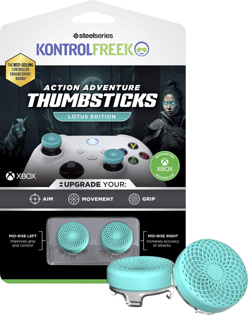 KontrolFreek - Action Lotus Thumbsticks Xbox - Teal/Clear
