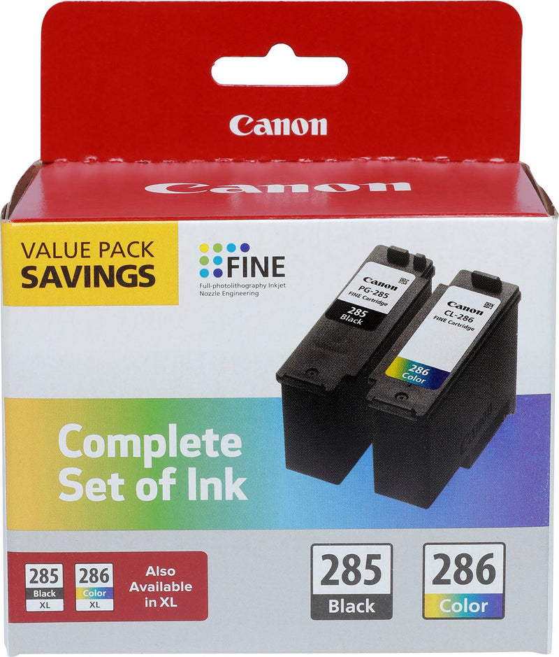 Canon - PG-285/CL-286 2-Pack Standard Capacity Ink Cartridges - Black/Tri-color