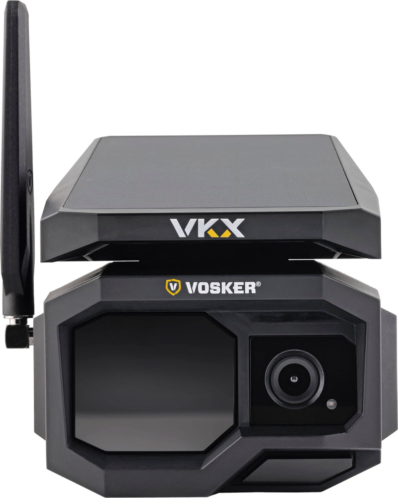 Vosker - VKX Outdoor Solar Powered 1080p Security Camera with 4G-LTE Cellular Connectivity - Black