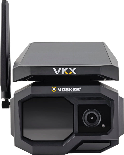Vosker - VKX Outdoor Solar Powered 1080p Security Camera with 4G-LTE Cellular Connectivity - Black