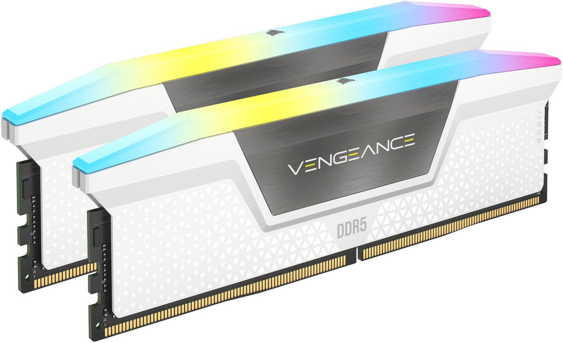 CORSAIR - VENGEANCE RGB 32GB (2x16GB) 6000MHz DDR5 C36 DIMM Desktop Memory - White