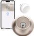 Level - Lock+ Connect with Keypad Smart Lock Bluetooth/Wi-Fi Replacement Deadbolt with App / Keypad / Key Access - Satin Nickel