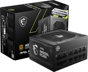 MSI - MAG A850GL PCIE5 850W Full Modular ATX 3.1 Ready 80 Plus Gold Power Supply - Black