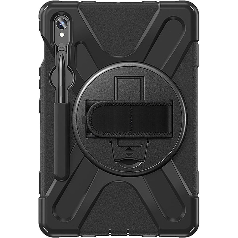 SaharaCase - Raider-X Series Hand Strap Case for Samsung Galaxy Tab S10 FE Tab S8 Tab S9 and Tab S9 FE - Black