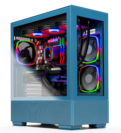 Skytech Gaming - AZURE 2 Gaming Desktop PC  AMD Ryzen 7 7800X3D  32GB Memory  NVIDIA RTX 4070 Ti  1TB NVMe SSD - Blue
