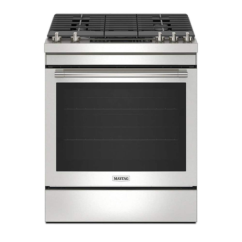 Maytag - 6.4 Cu. Ft. Slide-In Gas Range with Air Fry - Stainless Steel