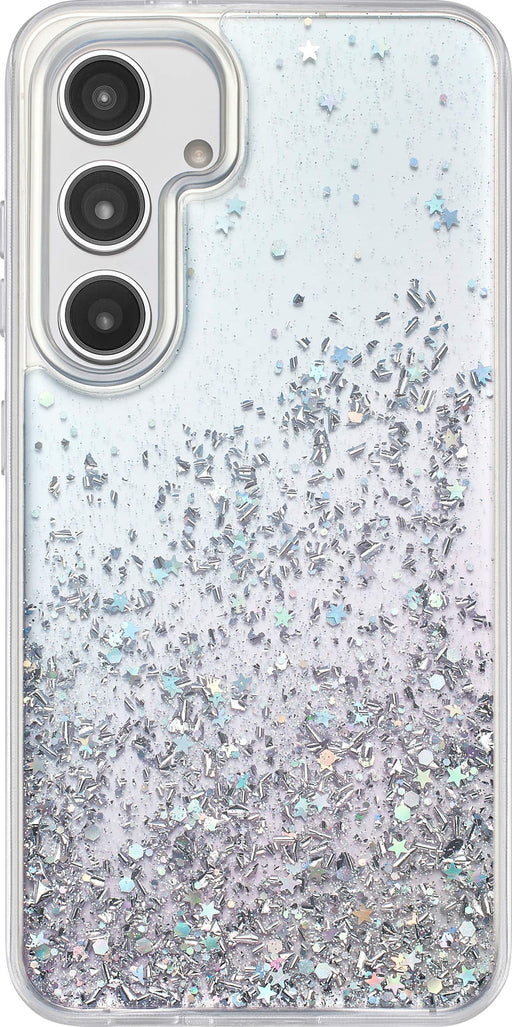 Insignia - Hard-Shell Case for Samsung Galaxy S24 - Glitter Gradient (Clear)