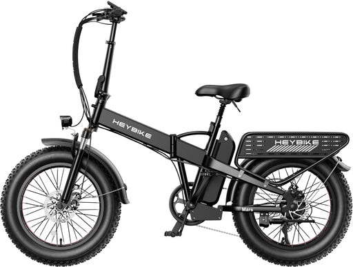 Heybike - Mars 2.0 Foldable E-bike w/ 45mi Max Operating Range  28 mph Max Speed - Black