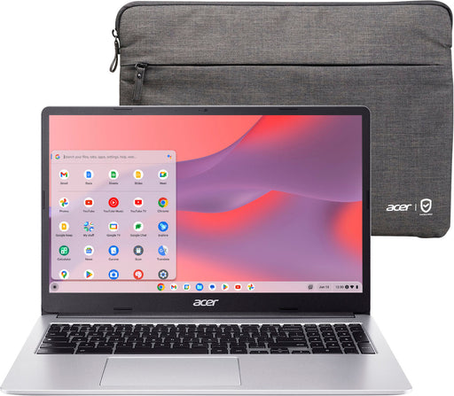 Acer - Chromebook 315 - 15.6" HD Laptop - Intel Pentium N6000 - 4GB LPDDR4X - 128GB eMMC (Protective Sleeve) - Silver