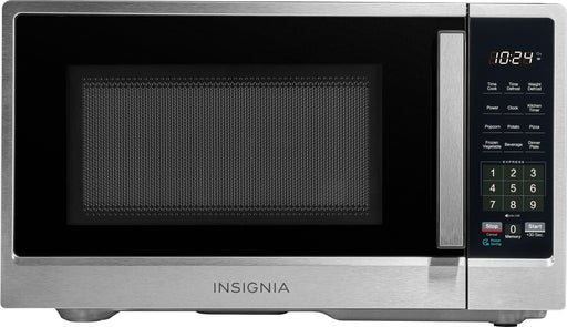 Insignia - .9 Cu. Ft. Compact Countertop Microwave - Stainless Steel