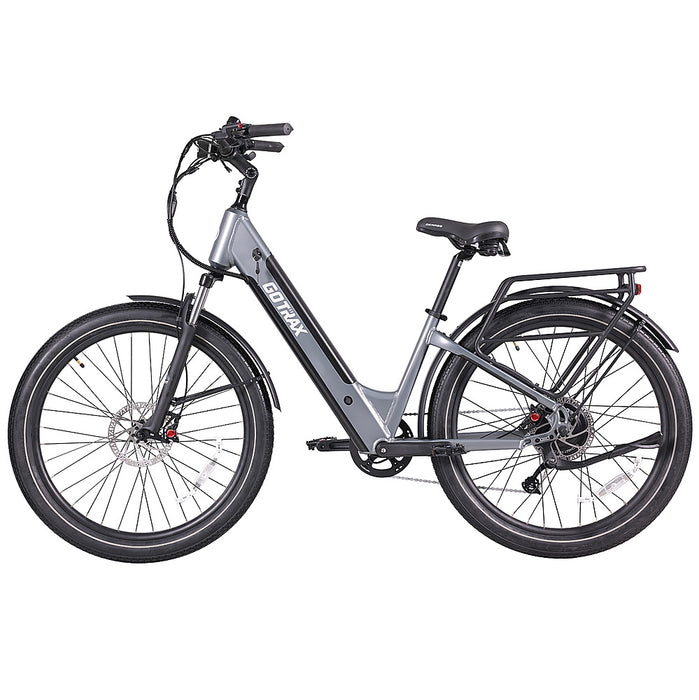 GoTrax - CTI3 Step Thru eBike w/ 45mi Max Operating Range and 20mph Max Speed - Gray