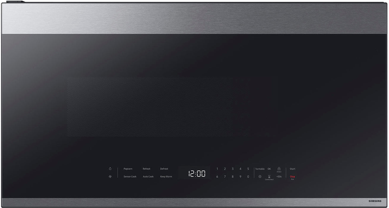 Samsung - Bespoke 2.1 Cu. Ft. Over-the-Range Microwave - Stainless Steel