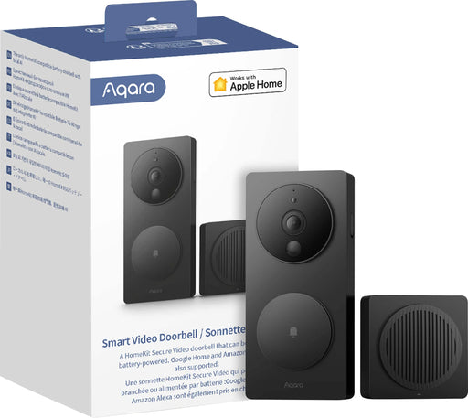 Aqara G4 Smart Video Doorbell -Battery Powered HomeKit Secure Doorbell Camera Local Face Recognition  Automations - Black