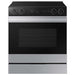 Samsung - Bespoke 6.3 Cu. Ft. Slide-In Electric Range with Smart Oven Camera - Stainless Steel